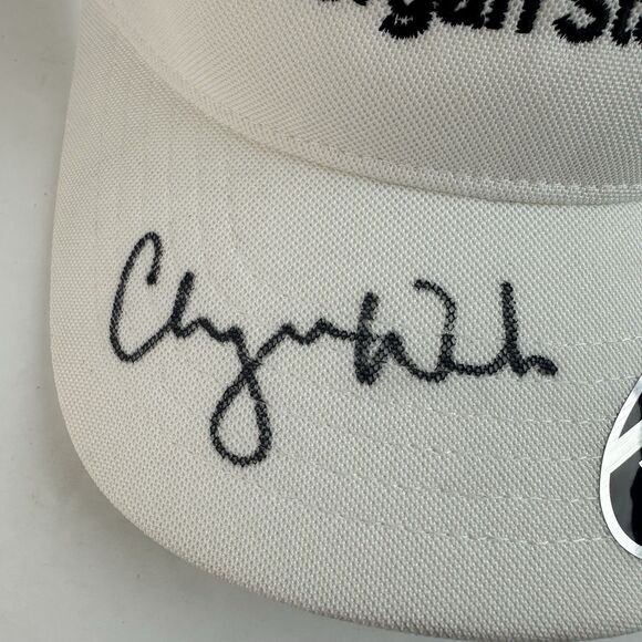 Morgan Stanley Cheyenne Woods Autographed LPGA Golf Visor Hat White Flexfit 110 main image 3